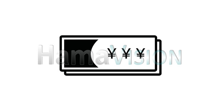 Yen Icon - Money Symbol - White and Black